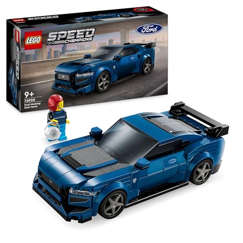 LEGO Speed Champions Ford Mustang Dark Horse Sportwagen, Auto-Spielzeug mit Minifigur zum Bauen, Spielen und Ausstellen für Kinder, Geschenk für Jungs, Mädchen und Autofans ab 9 Jahren 76920 - 1