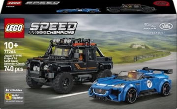 LEGO Speed Champions Jaguar Project 7 & Land Rover Defender - Bauset mit 2 Spielzeugautos und 2 Minifiguren - Geschenk für Kinder und Autofans ab 10 Jahren - 77264 - 11