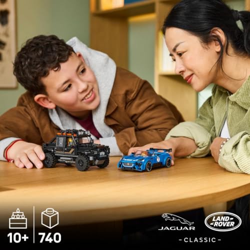 LEGO Speed Champions Jaguar Project 7 & Land Rover Defender - Bauset mit 2 Spielzeugautos und 2 Minifiguren - Geschenk für Kinder und Autofans ab 10 Jahren - 77264 - 3