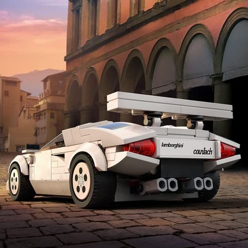 LEGO Speed Champions Lamborghini Countach Bausatz für Modellauto, Auto-Spielzeug mit Cockpit für 2 Figuren, Rennauto als Geschenk für Kinder, Jungen und Mädchen ab 8 Jahre, 2022 Kollektion 76908 - 2