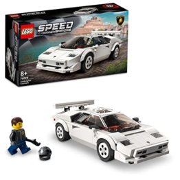 LEGO Speed Champions Lamborghini Countach Bausatz für Modellauto, Auto-Spielzeug mit Cockpit für 2 Figuren, Rennauto als Geschenk für Kinder, Jungen und Mädchen ab 8 Jahre, 2022 Kollektion 76908 - 1