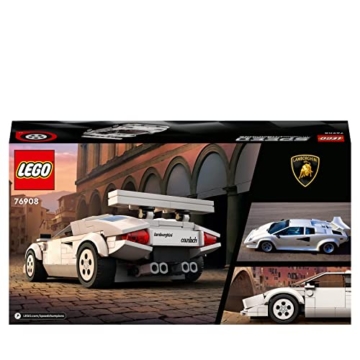 LEGO Speed Champions Lamborghini Countach Bausatz für Modellauto, Auto-Spielzeug mit Cockpit für 2 Figuren, Rennauto als Geschenk für Kinder, Jungen und Mädchen ab 8 Jahre, 2022 Kollektion 76908 - 9