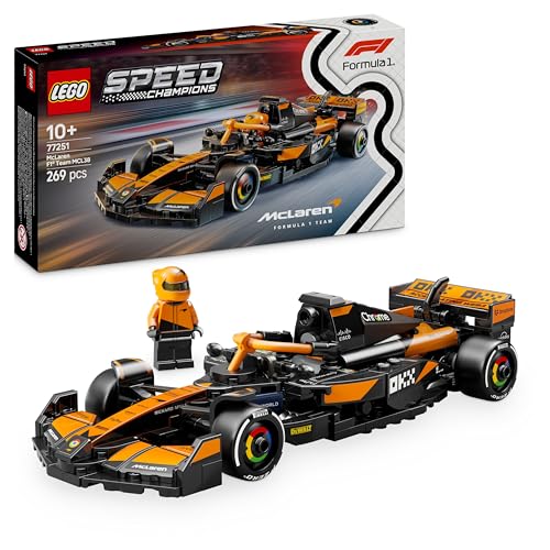 LEGO Speed Champions McLaren F1 Team MCL38 Rennauto - Spielzeug mit Formel 1 Minifigur zum Sammeln - Modell und Geschenk für Jungen & Mädchen ab 10 Jahren und Erwachsene Motorsport Fan 77251 - 1