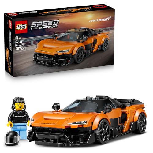 LEGO Speed Champions McLaren W1 - Modellauto mit sammelbarer Fahrer Minifigur - Geburtstagsgeschenkidee für Jungen ab 9 Jahren und Motorsportfans - 77257 - 1