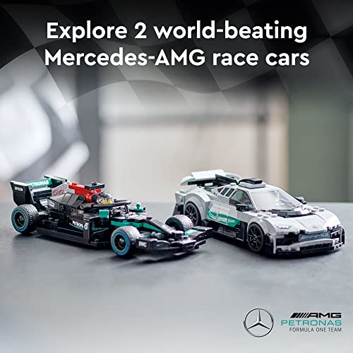 LEGO Speed Champions Mercedes-AMG F1 W12 E Performance & Mercedes-AMG Project One 76909 Building Kit; für Alter 9+ (564 Stück) - 2
