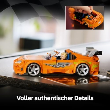 LEGO Speed Champions The Fast and The Furious Toyota Supra MK4 - Auto Spielzeug - Modellbau mit Bryan O'Conner Minifigur - Mint Geschenk für Jungen ab 10 Jahren und Jugendliche Filmfans - 77260 - 3