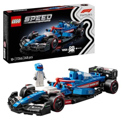 LEGO Speed Champions Visa Cash App RB VCARB 01 F1 Rennauto - Bauset mit Formel 1 Minifigur zum Sammeln - baubares Modell und Sammlerstück - Geschenk für Erwachsene und Motorsportfans 77246 - 1