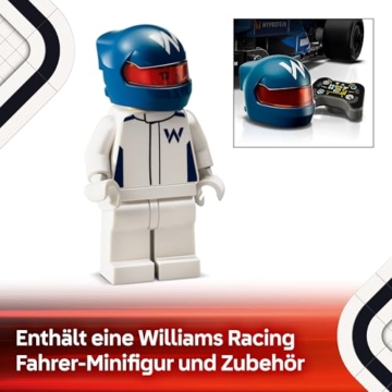 LEGO Speed Champions Williams Racing FW46 F1 Rennauto - Spielzeug mit Formel 1 Minifigur zum Sammeln - Geschenk für Jungen & Mädchen ab 10 Jahren und Erwachsene Motorsport Fans 77249 - 4