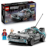 LEGO Speed Champions Zeitmaschine aus Zurück in die Zukunft - Kinder Spielzeug mit Automodell und 2 Minifiguren - Marty McFly und Doc Brown - Kreatives Geschenk für Kinder ab 9 Jahren - 77256 - 1