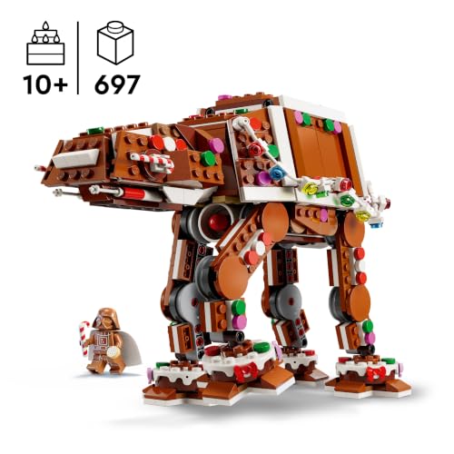 LEGO Star Wars 40806 Lebkuchen AT-AT - Weihnachtlicher Bausatz für Kinder inkl. Darth Vader Minifigur & Lichtschwert - Deko für die Weihnachtszeit - Geschenk für Jungen und Mädchen ab 10 Jahren & Fans - 2