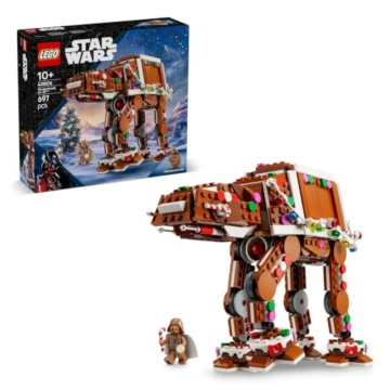 LEGO Star Wars 40806 Lebkuchen AT-AT - Weihnachtlicher Bausatz für Kinder inkl. Darth Vader Minifigur & Lichtschwert - Deko für die Weihnachtszeit - Geschenk für Jungen und Mädchen ab 10 Jahren & Fans - 1