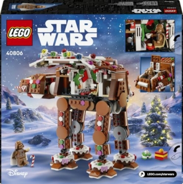 LEGO Star Wars 40806 Lebkuchen AT-AT - Weihnachtlicher Bausatz für Kinder inkl. Darth Vader Minifigur & Lichtschwert - Deko für die Weihnachtszeit - Geschenk für Jungen und Mädchen ab 10 Jahren & Fans - 8