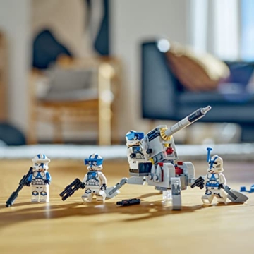 LEGO Star Wars 501st Clone Troopers Battle Pack 75345, baubares Spielzeug-Set mit AV-7 Anti-Fahrzeugkanone und federbelastetem Shooter plus 4 Zeichen - 3