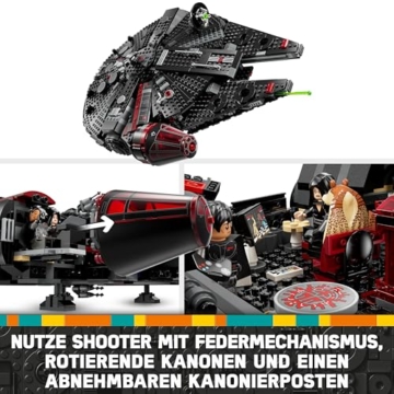 LEGO Star Wars 75389 Der Dunkle Falke – Spielzeug zum Ausstellen mit federbetriebenen Shootern, Kanonen und 6 Minifiguren, darunter C-3PO – Geschenk für Jungen ab 10 Jahren und Erwachsene - 4
