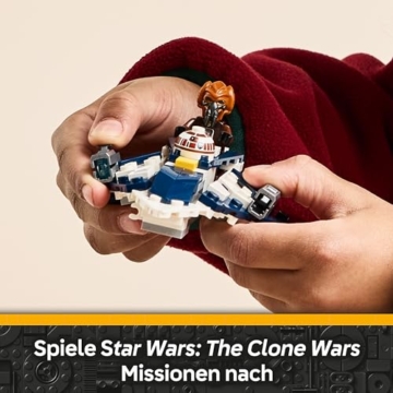 LEGO Star Wars 75400 Plo Koons Jedi Starfighter Microfighter Bauspielzeug mit 2 Shootern - inklusive Mini-Figur mit Lichtschwert - Geschenk für Jungen ab 6 Jahren und Fans von The Clone Wars - 4