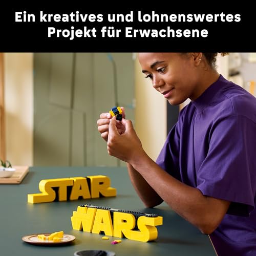 LEGO Star Wars 75407 Star Wars Logo Steinen - Bauset für Erwachsene zum Sammeln - Popkultur-Modell - Ausstellungsstück für das Büro - Geschenkidee für Erwachsene und Jugendliche Fans - 3