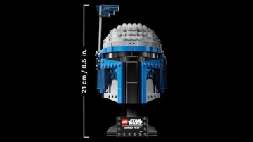 LEGO Star Wars 75408 Jango Fett Helm - Mandalorian Bauset für Erwachsene - Modell mit Ständer, Namensschild und Verstellbarer Antenne - Geschenk für Fans von Angriff der Klonkrieger - 8