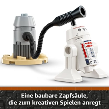 LEGO Star Wars 75410 Mandos und Grogus N-1 Starfighter Spielzeug mit The Mandalorian, Grogu & R5-D4 Minifiguren, inkl. baubare Zapfsäule, Sternenschiff Starterset für Jungen und Mädchen ab 4 Jahren - 5