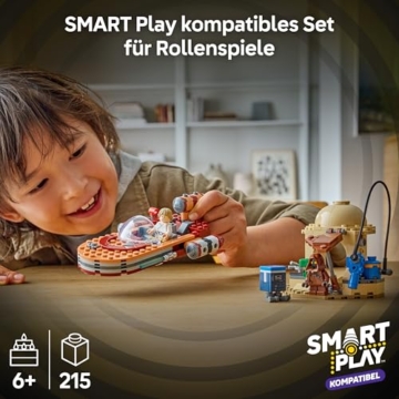 LEGO Star Wars 75420 SMART Play: Lukes Landspeeder - Kompatibles Interaktives Spielzeug inkl. SMART Tag und Luke Skywalker Minifigur - Geschenkidee für Jungen, Mädchen & Erwachsene Fans ab 6 Jahren - 2