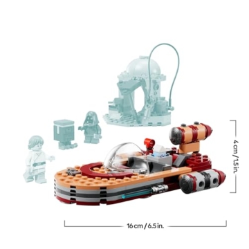 LEGO Star Wars 75420 SMART Play: Lukes Landspeeder - Kompatibles Interaktives Spielzeug inkl. SMART Tag und Luke Skywalker Minifigur - Geschenkidee für Jungen, Mädchen & Erwachsene Fans ab 6 Jahren - 9