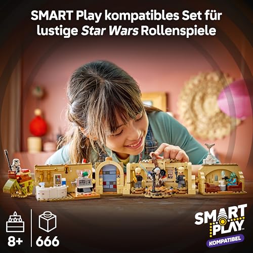 LEGO Star Wars 75425 SMART Play: Mos Eisley Cantina - Kompatibles Interaktives Spielzeug inkl. 3 SMART Tags und 2 Minifiguren - Geschenkidee für Jungen und Mädchen ab 8 Jahren & Erwachsene Fans - 2