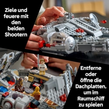 LEGO Star Wars 75426 SMART Play: Millennium Falke Modell - Kompatibles Interaktives Spielzeug inkl. 4 SMART Tags und 4 Minifiguren - Geschenkidee für Jungen und Mädchen ab 9 Jahren und erwachsene Fans - 3