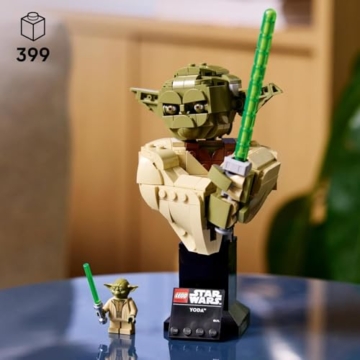 LEGO Star Wars 75438 Angriff der Klonkrieger Yoda Büste - Modellbau für Erwachsene mit grünem Lichtschwert und sammelbarer Jedi Minifigur - DIY Deko - Geschenk für Fans von Angriff der Klonkrieger - 3