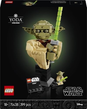 LEGO Star Wars 75438 Angriff der Klonkrieger Yoda Büste - Modellbau für Erwachsene mit grünem Lichtschwert und sammelbarer Jedi Minifigur - DIY Deko - Geschenk für Fans von Angriff der Klonkrieger - 8