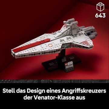 LEGO Star Wars 75441 Angriffskreuzer der Venator-Klasse - Modellbau-Set des republikanischen Kriegsschiffs für Erwachsene - Deko für Wohnzimmer & Regal - Geschenk für Fans von Die Rache der Sith - 2