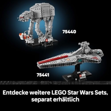 LEGO Star Wars 75441 Angriffskreuzer der Venator-Klasse - Modellbau-Set des republikanischen Kriegsschiffs für Erwachsene - Deko für Wohnzimmer & Regal - Geschenk für Fans von Die Rache der Sith - 8