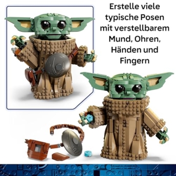 LEGO Star Wars 75446 Grogu (Lehrling des Mandalorianers) - Spielfigur Modellbau mit Beskar-Rüstung als DIY Deko - Geschenk für Jungen und Mädchen ab 10 Jahren sowie Filmfans - 6