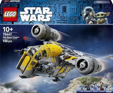 LEGO Star Wars 75447 Razor Crest - The Mandalorian und Grogu Set mit 4 Minifiguren & Grogu Figur - Geburtstagsgeschenk für Jungen, Mädchen & Filmfans ab 10 Jahren - 9