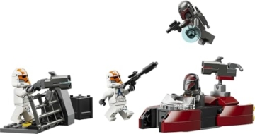 LEGO Star Wars 75449 Belagerung von Mandalore Battle Pack - Action-Spielzeug mit 2 Mandalorianer- & 2 Klontruppler-Minifiguren sowie Speederbike & Blastern - Geschenk für Kinder ab 6 Jahren & Fans - 10