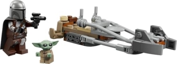 LEGO Star Wars Der Mandalorianer und Grogu auf ihrem Speeder Bike - Set mit Fahrzeug und 2 Star Wars Figuren für Actionabenteuer - Geschenk für Kinder ab 6 Jahren - 75436 - 10