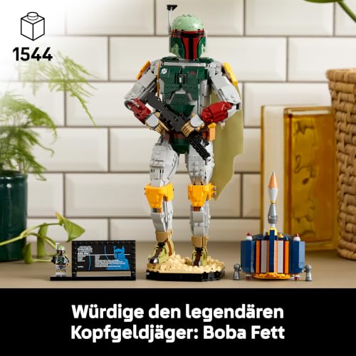 LEGO Star Wars: Die Rückkehr der Jedi-Ritter Boba Fett Figur - mit Helm, Blaster & Kopfgeldjäger Minifigur - Regal oder Schreibtisch Deko - Geschenkidee für die Rückkehr der Jedi Fans - 75455 - 2