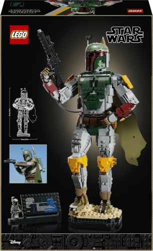LEGO Star Wars: Die Rückkehr der Jedi-Ritter Boba Fett Figur - mit Helm, Blaster & Kopfgeldjäger Minifigur - Regal oder Schreibtisch Deko - Geschenkidee für die Rückkehr der Jedi Fans - 75455 - 11