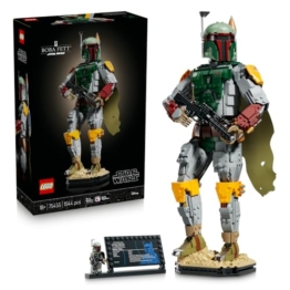 LEGO Star Wars: Die Rückkehr der Jedi-Ritter Boba Fett Figur - mit Helm, Blaster & Kopfgeldjäger Minifigur - Regal oder Schreibtisch Deko - Geschenkidee für die Rückkehr der Jedi Fans - 75455 - 1