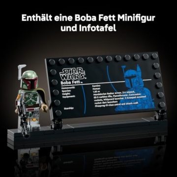 LEGO Star Wars: Die Rückkehr der Jedi-Ritter Boba Fett Figur - mit Helm, Blaster & Kopfgeldjäger Minifigur - Regal oder Schreibtisch Deko - Geschenkidee für die Rückkehr der Jedi Fans - 75455 - 5