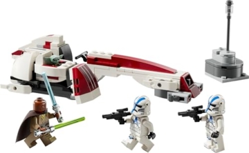 LEGO Star Wars Flucht mit dem BARC Speeder, The Mandalorian Set, Spielzeug-Bike mit Seitenwagen, enthält die Figuren Kelleran Beq und Grogu, Geschenk für Jungen und Mädchen ab 8 Jahren 75378 - 10