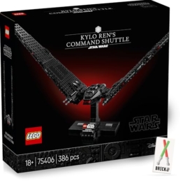 LEGO Star Wars Kylo Ren Kommandoshuttle – Kylo Ren LEGO Shuttle mit bedruckter Fliese, LEGO 75406 - 1