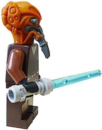 Lego Star Wars Plo Koon Minifigur + blaues Laserschwert