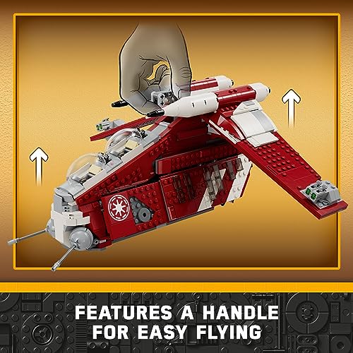 Lego Star Wars - The Clone Wars Coruscant Guard Gunship 75354 - Star Wars Spielzeug zum Zusammenbauen für 9 Jährige, Geschenkidee für Fans inklusive Kanzler Palpatine, Padme und 3 Clone Trooper - 3