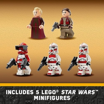 Lego Star Wars - The Clone Wars Coruscant Guard Gunship 75354 - Star Wars Spielzeug zum Zusammenbauen für 9 Jährige, Geschenkidee für Fans inklusive Kanzler Palpatine, Padme und 3 Clone Trooper - 6