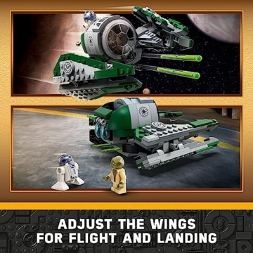 LEGO Star Wars The Clone Wars Yoda's Jedi Starfighter 75360 Star Wars Sammlerstück für Kinder mit Master Yoda Figur mit Lichtschwert Spielzeug, Geburtstagsgeschenk für 8-Jährige oder jeden Fan von The - 4