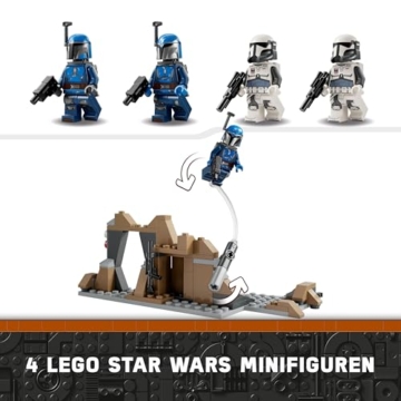 LEGO Star Wars 75373 – Hinterhalt auf Mandalore Battle Pack: Epische Schlachten aus The Mandalorian zum Nachbauen Minifiguren