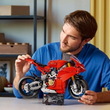 LEGO Technic Ducati Panigale V4 S Motorrad, baubares Motorradmodell, Bausets für Erwachsene, Männer und Frauen, ab 18 Jahren, Geschenkidee für Fans von Ducati und Motorrädern 42202 - 9
