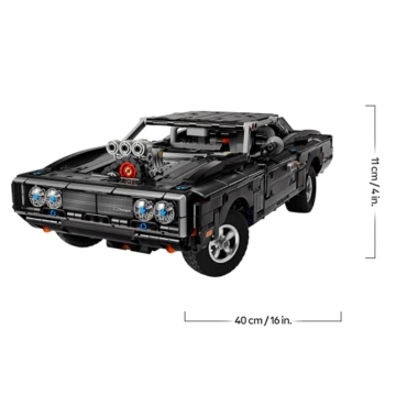 LEGO Technic Fast and Furious Dodge Charger R/T Auto - Modellbau Auto für Erwachsene - Sammlerset mit V8 Motor und Federung - Nostalgisches Geschenk für Filmfans - 42231 - 8