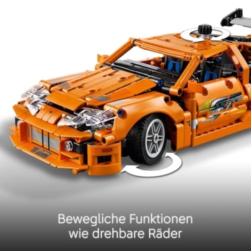LEGO Technic Fast and Furious Toyota Supra MK4 - Spielzeug Auto - Mit 6-Zylinder-Motor & aufklappbaren Türen - Modell Set für Jungen und Mädchen ab 9 Jahren - Geschenkidee zum Geburtstag 42204 - 3