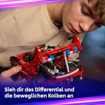 LEGO Technic Ferrari FXX K Rennwagen Spielzeug – Automodell zum Bauen und Ausstellen mit V12-Motor und beweglichen Kolben – Motorsport Geschenk für Jungen ab 10 Jahren – 42212 - 5