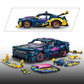 LEGO Technic Ford Mustang GT Auto aus der Tuning-Werkstatt - anpassbares Spielzeugauto - Flitzer mit Lenkung und 8-Zylinder-Kolbenmotor - Geschenkidee für Kinder ab 10 Jahren - 42236 - 4